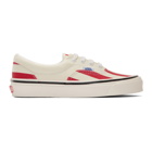 Vans Red and White Striped Era 95 DX Sneakers