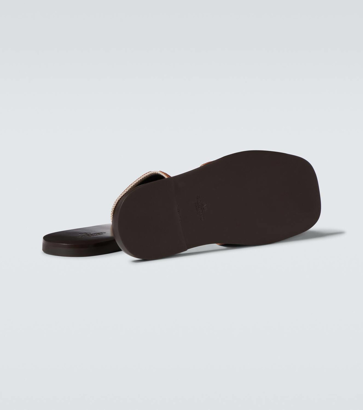 Valentino Garavani VLogo leather-trimmed slides