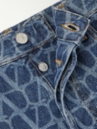 Valentino Garavani - Toile Wide-Leg Logo-Print Jeans - Blue