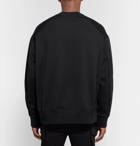 Y-3 - Webbing-Trimmed Embroidered Printed Loopback Cotton-Jersey Sweatshirt - Men - Black