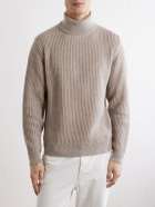 Slowear - Ribbed Virgin Wool Rollneck Sweater - Neutrals
