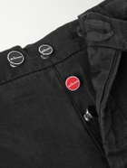 Kiton - Straight-Leg Lyocell-Blend Twill Trousers - Black