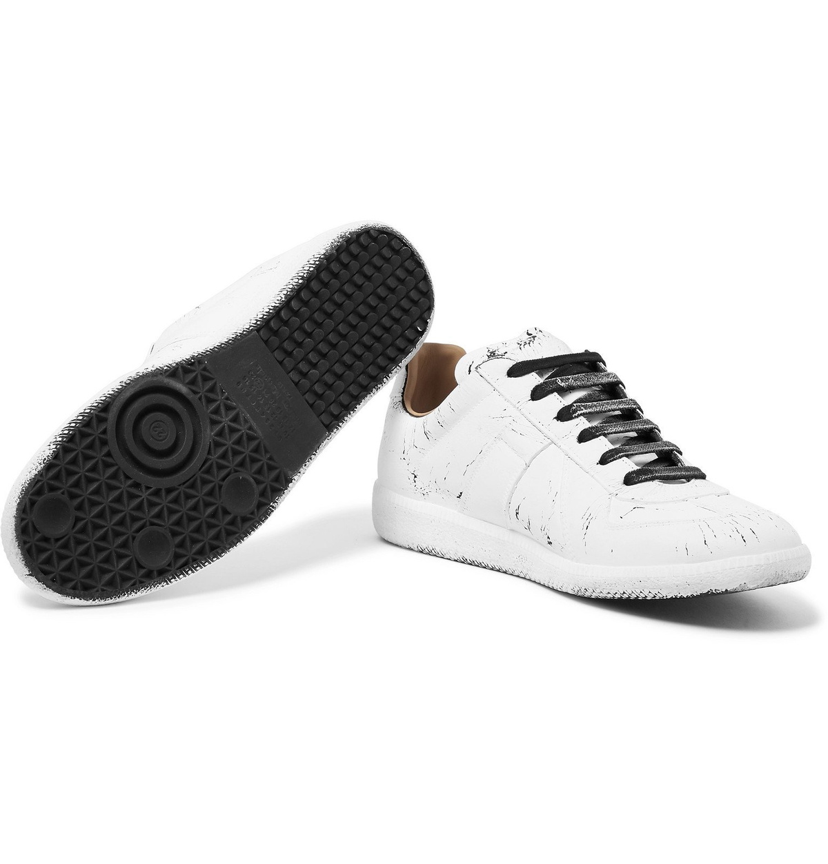 【Maison Margiela】Replica Paint Sneakers White:Black Maison Margiela Replica Paint Splatter. Size 40.5 (7.5) | eBay