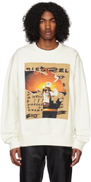 Diesel White S-Macs-Poff Sweatshirt