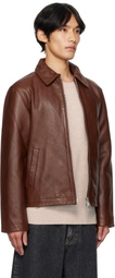 Sunflower Tan Short Leather Jacket