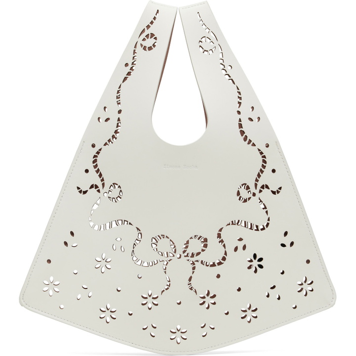 Photo: Simone Rocha Off-White Mini Lasercut Lace Shopper Tote