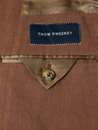 Thom Sweeney - Unstructured Double-Breasted Linen Suit Jacket - Brown