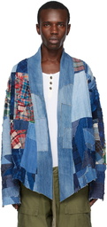 Greg Lauren Multicolor Patchwork Cardigan