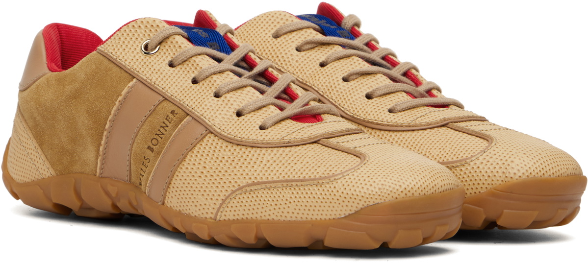 Wales Bonner Beige Leather Sneakers
