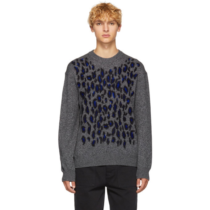 Photo: Kenzo Grey Leopard Jacquard Sweater