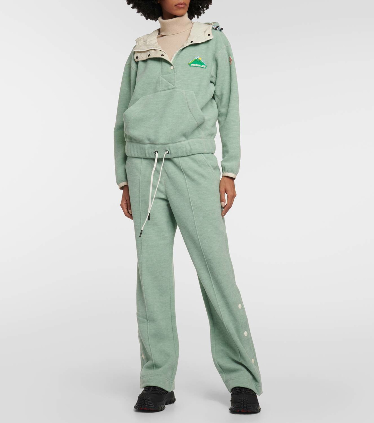 Moncler Grenoble Appliqué fleece hoodie