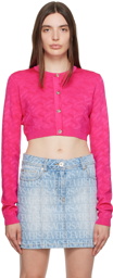 Versace Pink 'La Greca' Cardigan