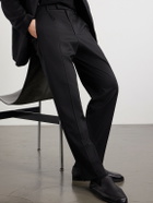 Barena - Straight-Leg Pleated Wool-Blend Gabardine Trousers - Black