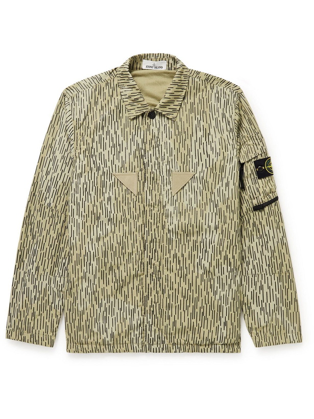 Photo: Stone Island - Logo-Appliquéd Printed Nylon Overshirt - Neutrals