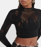 Dion Lee Cobra lace crop top