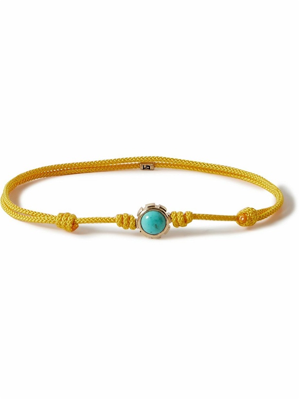 Photo: Luis Morais - Gold, Turquoise, Tiger's Eye and Cord Bracelet