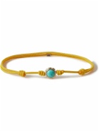 Luis Morais - Gold, Turquoise, Tiger's Eye and Cord Bracelet