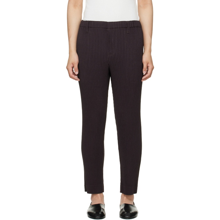 Photo: HOMME PLISSÉ ISSEY MIYAKE Brown Linen Like Trousers
