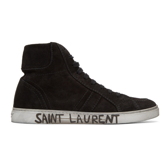 Photo: Saint Laurent Black Joe High-Top Sneakers