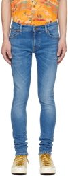 Nudie Jeans Blue Tight Terry Jeans