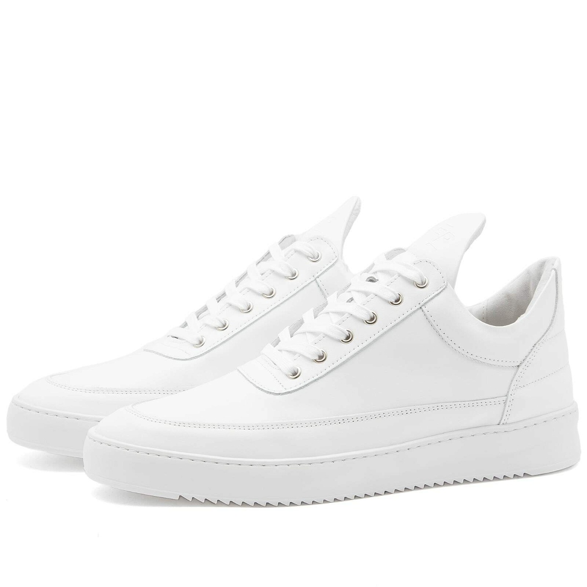 Photo: Filling Pieces Men's Low Top Sneakers in Ripple White