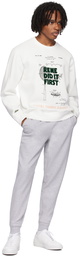 Lacoste White Relaxed-Fit Sweatshirt