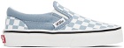 Vans Kids Blue & White Classic Slip-On Little Kids Sneakers