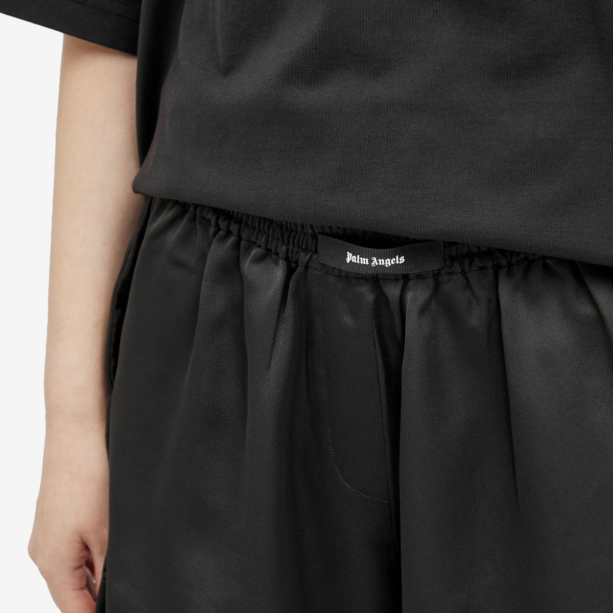 Palm Angels Women's Label Boxer Shorts in Black