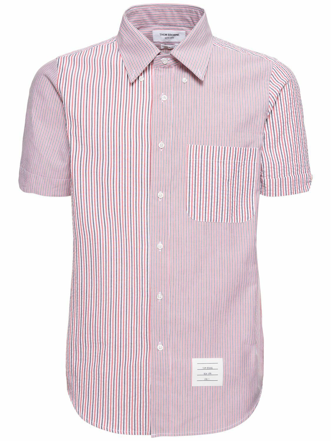 Photo: THOM BROWNE Button Down Cotton Straight Fit Shirt