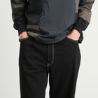 BEAMS Men's Wide Tapered Denim Jeans in Black