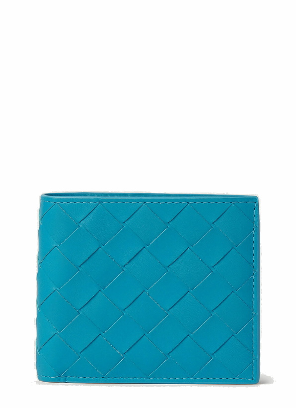 Photo: Intrecciato Bi-Fold Wallet in Blue