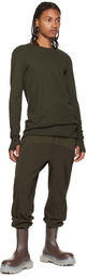 thom/krom Khaki M TS 755 Long Sleeve T-Shirt