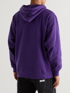 WTAPS - Thor Logo-Embroidered Cotton-Blend Jersey Hoodie - Purple