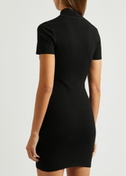 Alexanderwang.t Logo Knitted Mini Dress Black