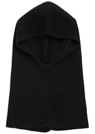 Loop Cashmere Ribbed Cashmere Hood - Black - One Size