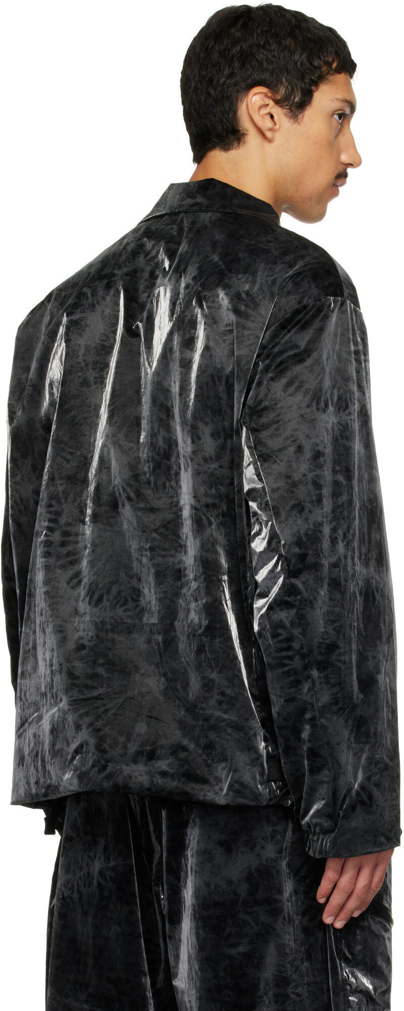 Y-3 Black Marble Nylon Blouson Jacket