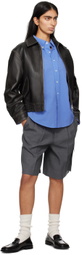 Dunst Gray Belted Shorts