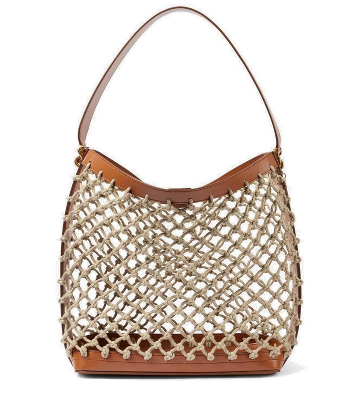 Photo: Stella McCartney Small knotted faux leather-trimmed tote bag