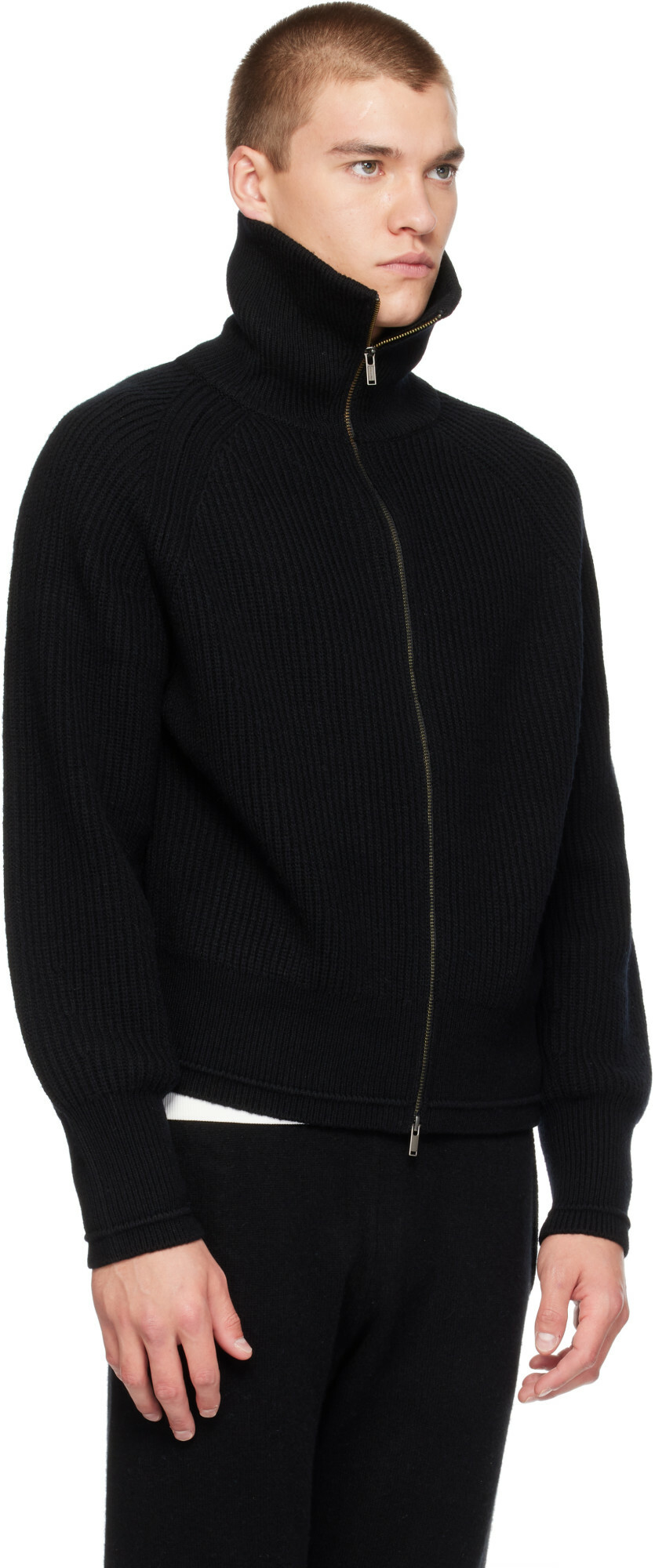 Entire Studios Black Blimp Full Zip Sweater