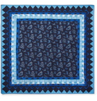 Etro - Paisley-Print Silk-Twill Pocket Square - Navy