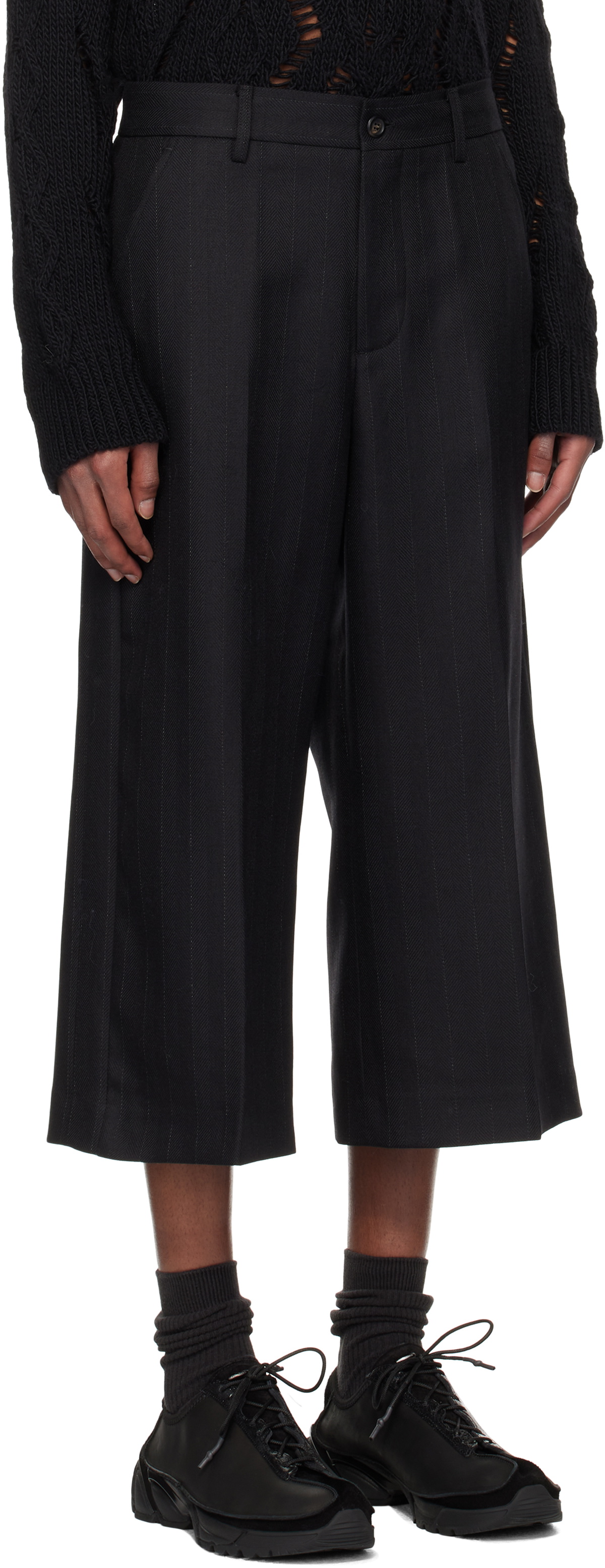 パンツ OUR LEGACY TUXEDO CAPRI Our Legacy - Tuxedo Capri Maitre D Black Wool