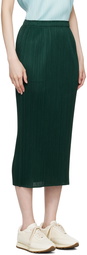 PLEATS PLEASE ISSEY MIYAKE Green New Colorful Basics 3 Midi Skirt