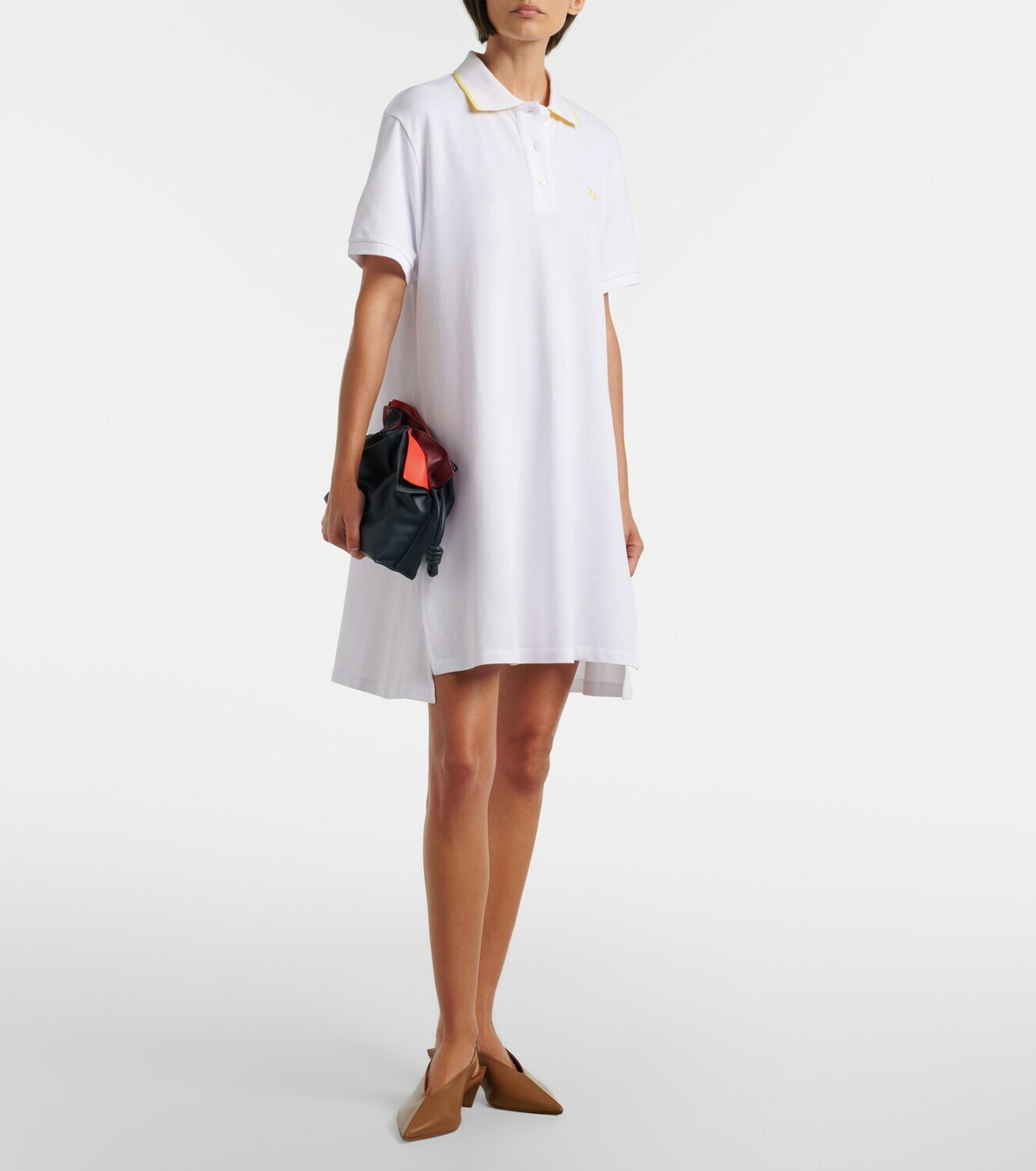 Loewe Double L cotton piqué polo dress