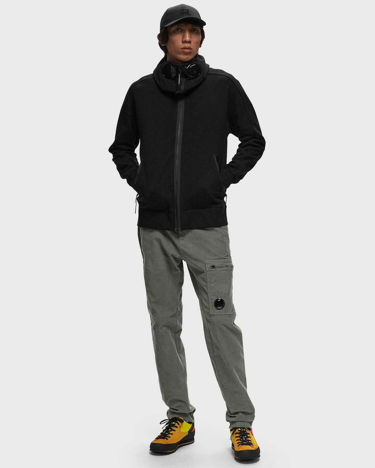 【送料&関税込】C.P. Company Zipped Hooded Sweatshirt C.P. Company Diagonal Raised Fleece Goggle Zipped Hooded