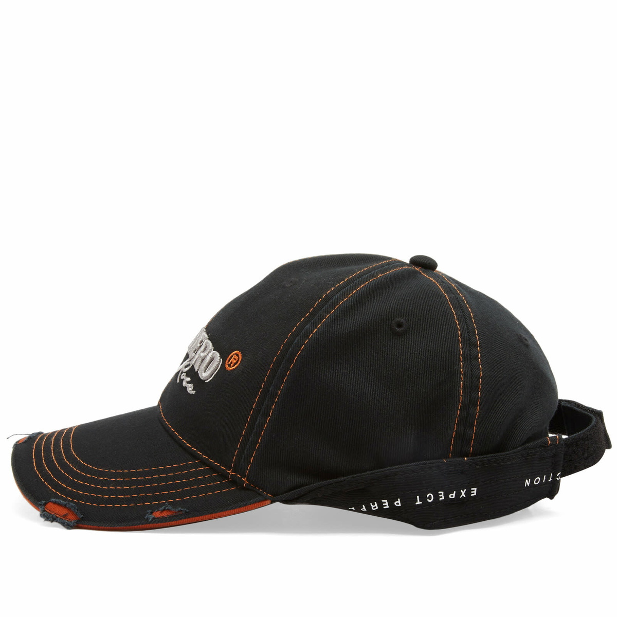 Martine Rose Women's Local Hero Cap in Black/Orange 