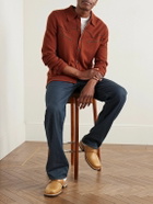 Guest In Residence - Western Felt-Trimmed Cashmere Shirt - Orange