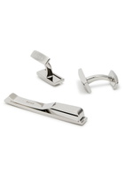 Boss Logo-engraved tie pin and Cufflink set - Silver - One Size