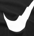 NIKE - Logo-Print Cotton-Blend Jersey T-Shirt - Black