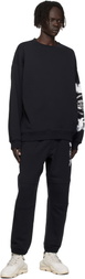 Y-3 Black Graphic Crew Sweatshirt