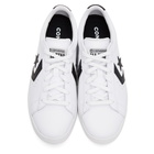 Converse White and Black Pro Leather OX Low Sneakers